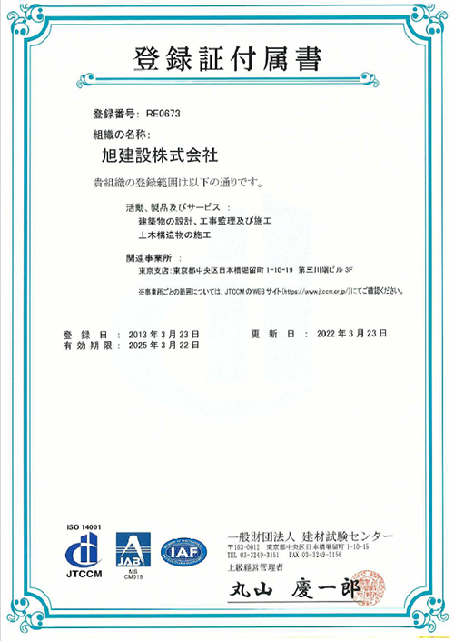 登録証付属書